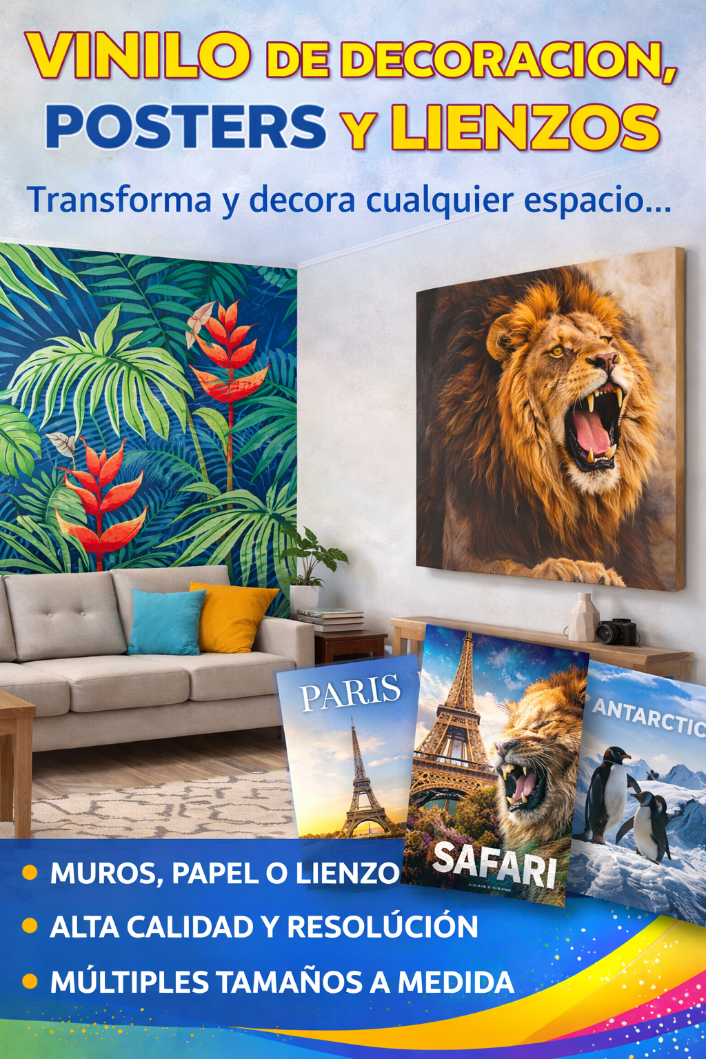 Pósters, decoración y lienzos personalizados
